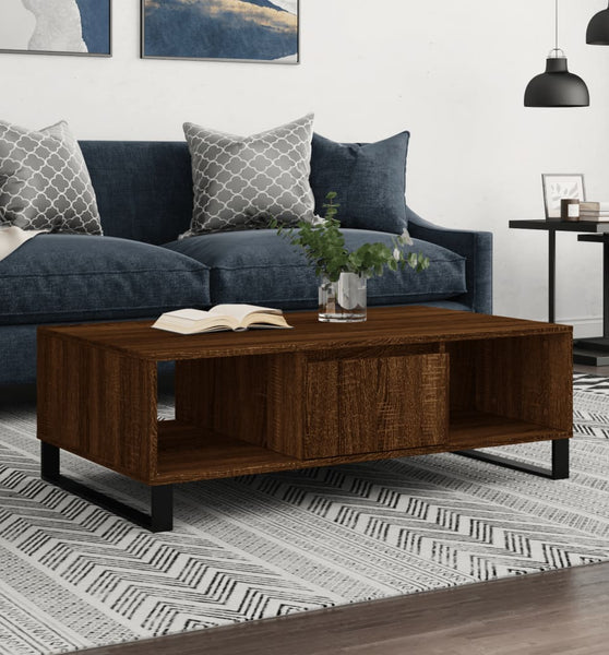 Couchtisch Braun Eichen-Optik 104x60x35 cm Holzwerkstoff