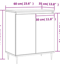 Sideboard Betongrau 60x35x70 cm Holzwerkstoff