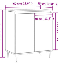 Sideboard Räuchereiche 60x35x70 cm Holzwerkstoff