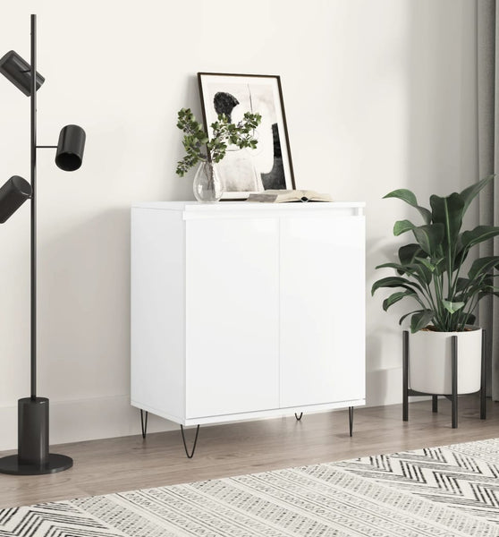 Sideboard Hochglanz-Weiß 60x35x70 cm Holzwerkstoff