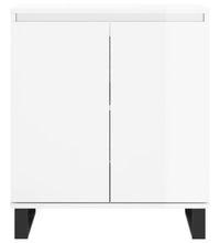 Sideboard Hochglanz-Weiß 60x35x70 cm Holzwerkstoff