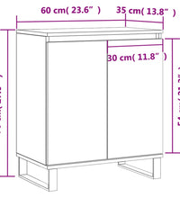 Sideboard Räuchereiche 60x35x70 cm Holzwerkstoff