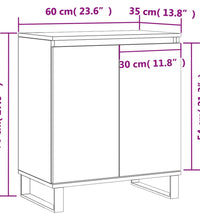 Sideboard Braun Eichen-Optik 60x35x70 cm Holzwerkstoff