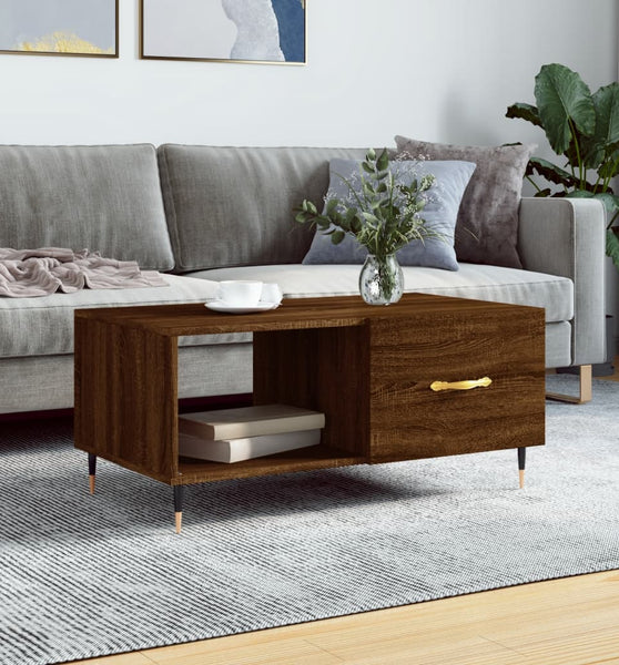 Couchtisch Braun Eichen-Optik 90x50x40 cm Holzwerkstoff