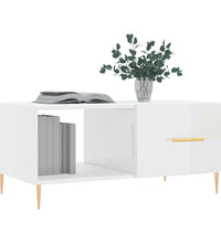 Couchtisch Hochglanz-Weiß 90x50x40 cm Holzwerkstoff