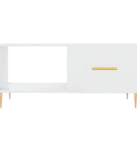 Couchtisch Hochglanz-Weiß 90x50x40 cm Holzwerkstoff