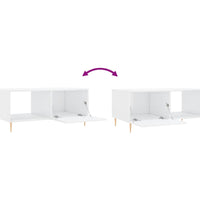 Couchtisch Hochglanz-Weiß 90x50x40 cm Holzwerkstoff