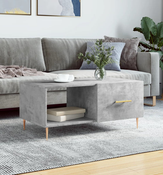 Couchtisch Betongrau 90x50x40 cm Holzwerkstoff