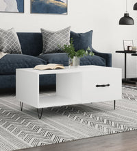 Couchtisch Weiß 90x50x40 cm Holzwerkstoff
