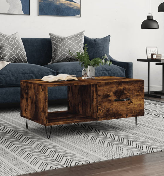 Couchtisch Räuchereiche 90x50x40 cm Holzwerkstoff