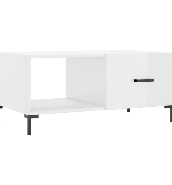 Couchtisch Hochglanz-Weiß 90x50x40 cm Holzwerkstoff