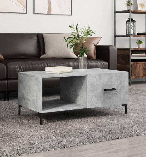 Couchtisch Betongrau 90x50x40 cm Holzwerkstoff