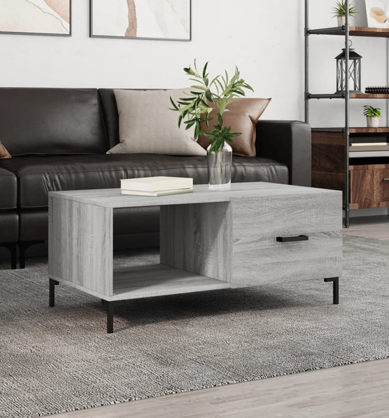 Couchtisch Grau Sonoma 90x50x40 cm Holzwerkstoff