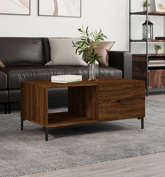 Couchtisch Braun Eichen-Optik 90x50x40 cm Holzwerkstoff