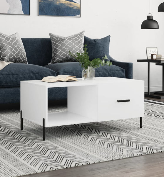 Couchtisch Weiß 90x50x40 cm Holzwerkstoff