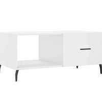 Couchtisch Hochglanz-Weiß 90x50x40 cm Holzwerkstoff