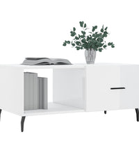 Couchtisch Hochglanz-Weiß 90x50x40 cm Holzwerkstoff