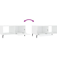 Couchtisch Hochglanz-Weiß 90x50x40 cm Holzwerkstoff