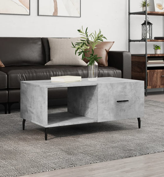 Couchtisch Betongrau 90x50x40 cm Holzwerkstoff