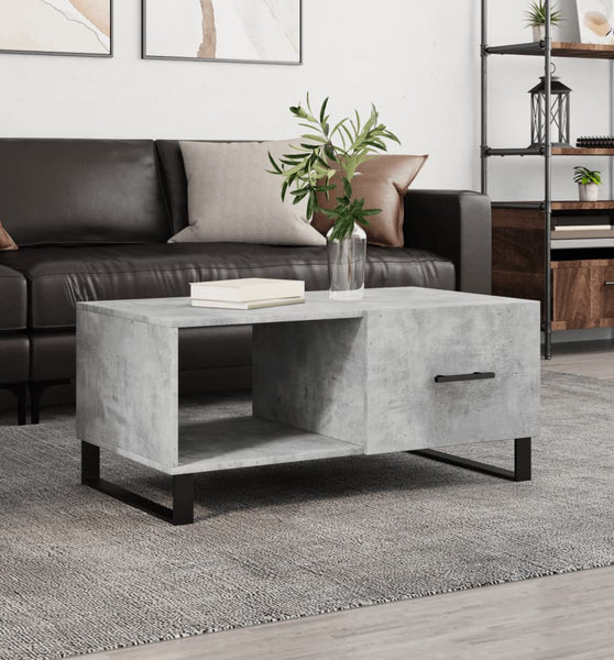 Couchtisch Betongrau 90x50x40 cm Holzwerkstoff