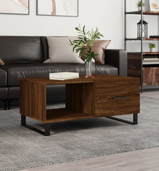 Couchtisch Braun Eichen-Optik 90x50x40 cm Holzwerkstoff