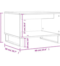 Couchtisch Betongrau 60x50x40 cm Holzwerkstoff