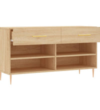 Schuhbank Sonoma-Eiche 102x35x55 cm Holzwerkstoff