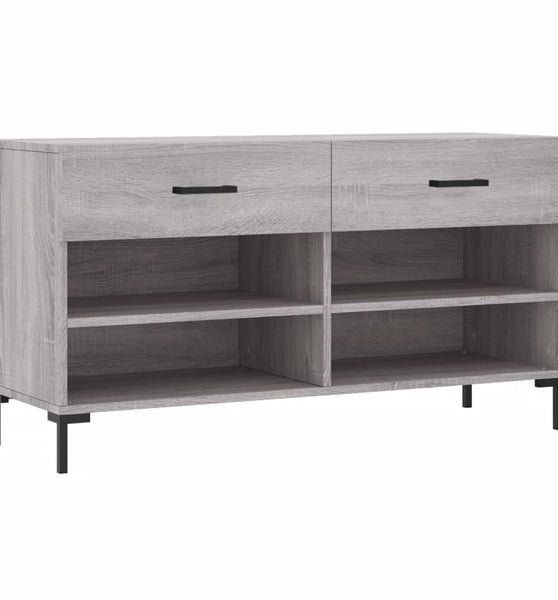 Schuhbank Grau Sonoma 102x35x55 cm Holzwerkstoff