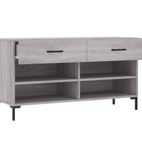 Schuhbank Grau Sonoma 102x35x55 cm Holzwerkstoff