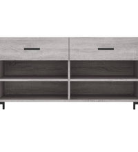 Schuhbank Grau Sonoma 102x35x55 cm Holzwerkstoff