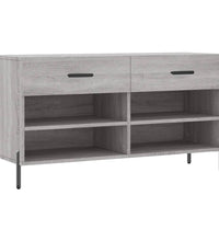 Schuhbank Grau Sonoma 102x35x55 cm Holzwerkstoff