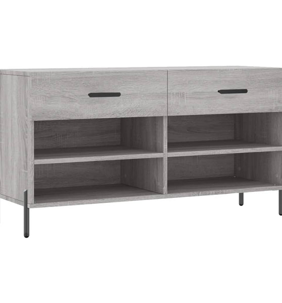 Schuhbank Grau Sonoma 102x35x55 cm Holzwerkstoff