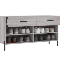 Schuhbank Grau Sonoma 102x35x55 cm Holzwerkstoff