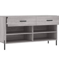 Schuhbank Grau Sonoma 102x35x55 cm Holzwerkstoff