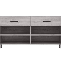 Schuhbank Grau Sonoma 102x35x55 cm Holzwerkstoff