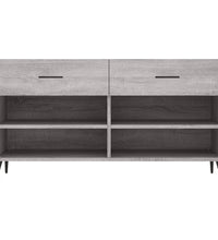 Schuhbank Grau Sonoma 102x35x55 cm Holzwerkstoff