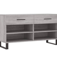 Schuhbank Grau Sonoma 102x35x55 cm Holzwerkstoff