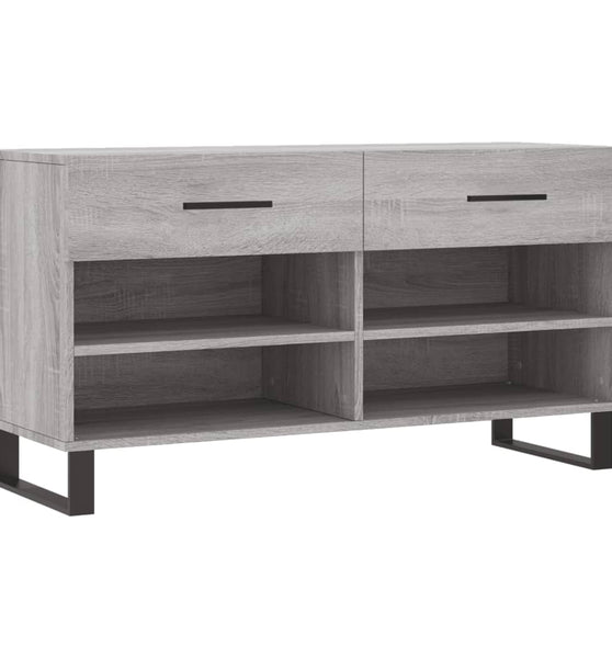 Schuhbank Grau Sonoma 102x35x55 cm Holzwerkstoff