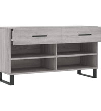 Schuhbank Grau Sonoma 102x35x55 cm Holzwerkstoff