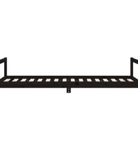 Kinderbett Schwarz 80x200 cm Massivholz Kiefer