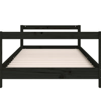Kinderbett Schwarz 90x200 cm Massivholz Kiefer