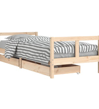 Kinderbett mit Schubladen 80x200 cm Massivholz Kiefer