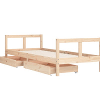 Kinderbett mit Schubladen 80x200 cm Massivholz Kiefer