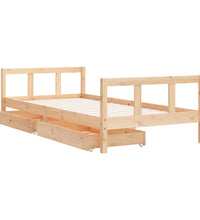 Kinderbett mit Schubladen 90x200 cm Massivholz Kiefer
