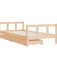 Kinderbett mit Schubladen 90x190 cm Massivholz Kiefer