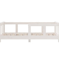 Kinderbett Weiß 70x140 cm Massivholz Kiefer