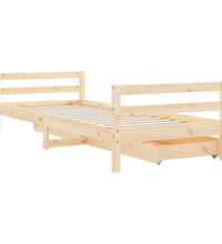 Kinderbett mit Schubladen 80x200 cm Massivholz Kiefer
