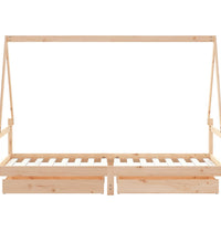 Kinderbett mit Schubladen 80x200 cm Massivholz Kiefer