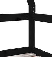 Kinderbett mit Schubladen Schwarz 70x140 cm Massivholz Kiefer