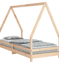 Kinderbett 90x200 cm Massivholz Kiefer